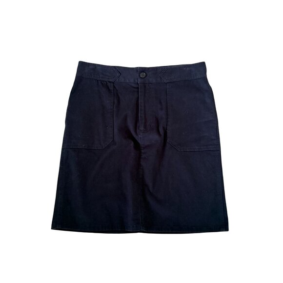 RALPH LAUREN Vintage Black Cotton Blend Casual Skirt Size 10 - Picture 4 of 5